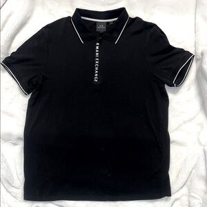 Armani Exchange Black Polo Shirt for Men